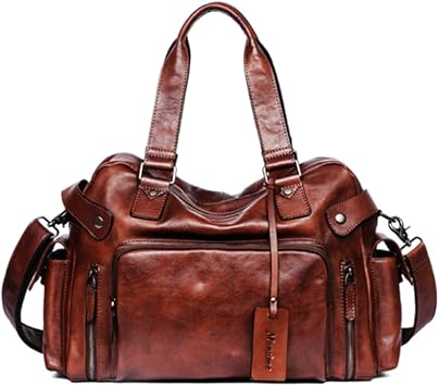 Backpack Stylish Vintage Leather Sling Bag - Versatile Chest Shoulder Backpack for Men | Convenient Cross-Body Bags for Casual Day-Pack | Trendy and Functional Design, Brown
