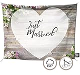 Großes Hochzeitsherz zum Ausschneiden 240x180 cm | Hochzeitslaken klimaneutral mit echtem Fotodruck | Das Laken mit Herz für deine Hochzeit inkl. 2 Scheren von D&D Living®