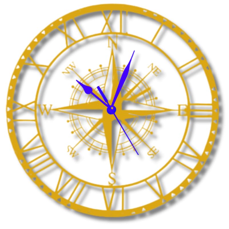 Ventuos Metal Wall_Clock Round | Battery Operated - Silent Non-Ticking | Decorative Wall_Clocks for Living Room Decor Kitchen, Bedroom, Modern Wall Watch - News_Clock 1 (Gold-50 Cm 20 inch)-image-34