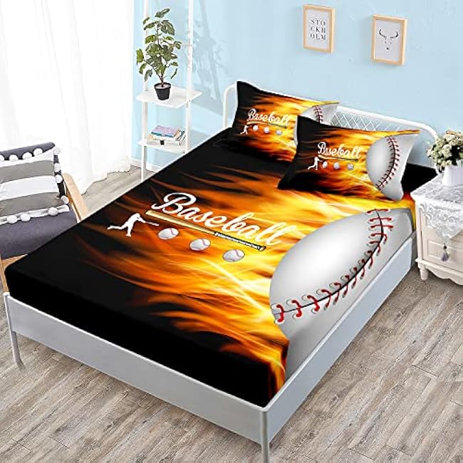 HOSIMA Gaming Bedding Gamepad Fitted Sheet Twin Size and Gamer Bedding Sets for Boys Used to Gamer Room Decor,1 Fitted Sheet+2 Pillowcases.