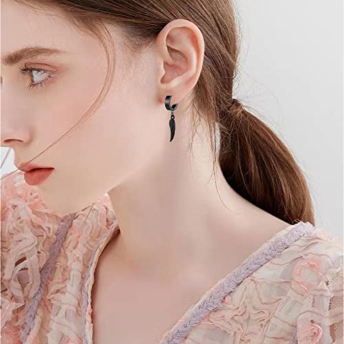 Créoles éclair en acier inoxydable durable boucles d'oreilles unisexes