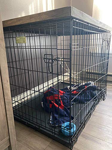 Dog Cage Wood Topper | Dog Kennel Cover, Farmhouse Wood, Dog Crate Table, | Wire Crate Cover | Dog Crate End Table… - Image 2
