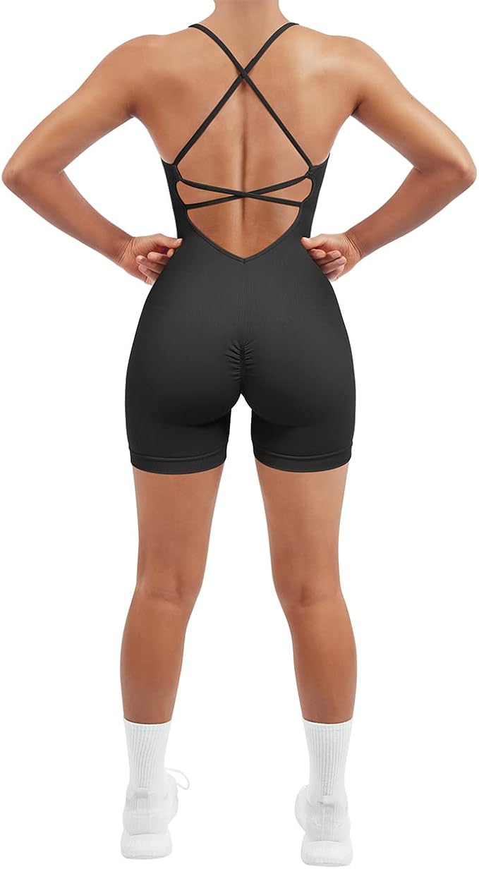Women Strappy Romper Seamless Jumpsuit