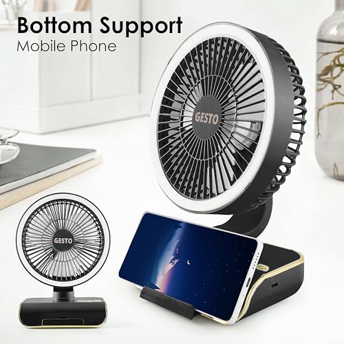 Gesto 8 Inch High Speed Rechargeable Table Fan for Home - Image 4