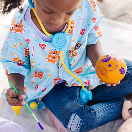 Image of Melissa & Doug Nurse Costume, Pretend Play Dress Up Set (8-Pc) Scrubs, Stethoscope & Accessories, Role Play Toys for Kids 3+