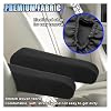 KITUREK 2PCS Car Front Seat Armrest Covers, Auto Seat Arm Rest Protector Replacement, Soft Elastic Fabric Armrest Covers, Vehicle Interior Decor Accessories (Black)
