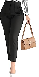 BIRW Womens High Waisted Pants 2024 Trendy Skinny Business Work Casual Pencil Trousers with Pockets