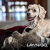 Lay-n-Go-3-in-1-Large-Portable-Drawstring-Dog-Bed-Car-Seat-Cover-and-Toy-Storage-Organizer-for-Pets-Travel-Camping-Crates-Sofa-and-Couch-44-inch-BurgundyChocolate Lay-n-Go Travel Dog Bed (44") - Portable, Comfortable, and Easy to Clean