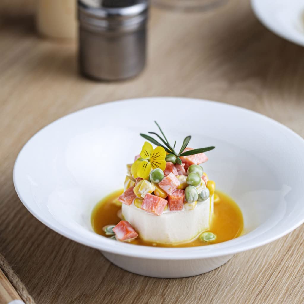 Platos de cena reutilizables Plato para servir Plato para servir Bandeja Cuenco de cerámica Plato frío de restaurante Cuenco de comida occidental Plato de fruta personalizado Plato redondo de persona
