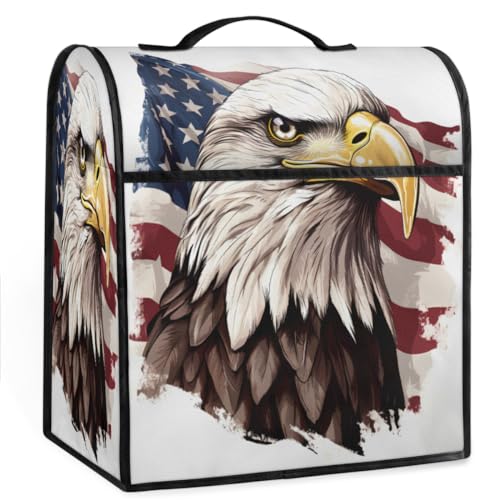 Coffee Maker Cover American Flag Eagle Kitchen Appliance Covers Small Appliance Covers Blender Cover Juicer Cover Dust Covers for Kitchen Appliances with Top Handle and Pockets,Washable,C885