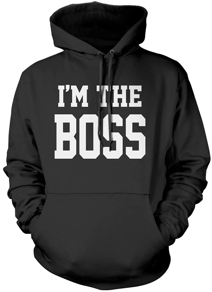 Hotscamp Unisex Kids Black I'm The Boss Hoodie - Medium