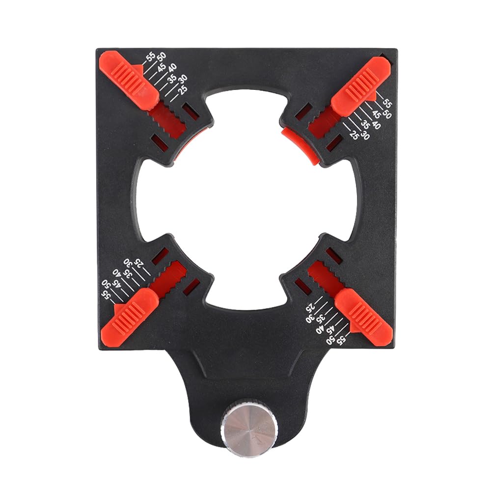 Alnicov Aluminum Alloy Multi-Angle Measuring Ruler 6-Sided Tile Hole Jig Tool with Punch Locator Portable Angle Measuring Instrument for Tile Woodworking DIY Projects - Image 4