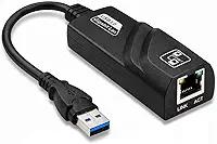 Adaptador USB 3.0 para RJ45 Gigabit Ethernet 1000Mbps – Placa de Rede Externa para PC, Notebook e Mac (Plug & Play)