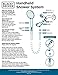 Black + Decker 3 Function Handheld Shower Head, Power Massage, Rain Spray, Rain + Massage, 5 foot Stainless Steel Hose and Mounting Bracket, No Tools Needed, Black