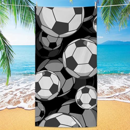Brand-gangdiude Toalla con Estampado de fútbol para Hombre y Mujer Manta Suave Secado rápido Absorbente del Agua Sin Arena Toalla de Playa para la Ducha Yoga Natación