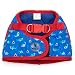 The Worthy Dog Printed Harness Chomp Shark Ocean Pattern Harness with Padded Mesh Velcro Adjustable, Outdoor, Easy Walk Vest for Dogs, Blue/Red Color-Large