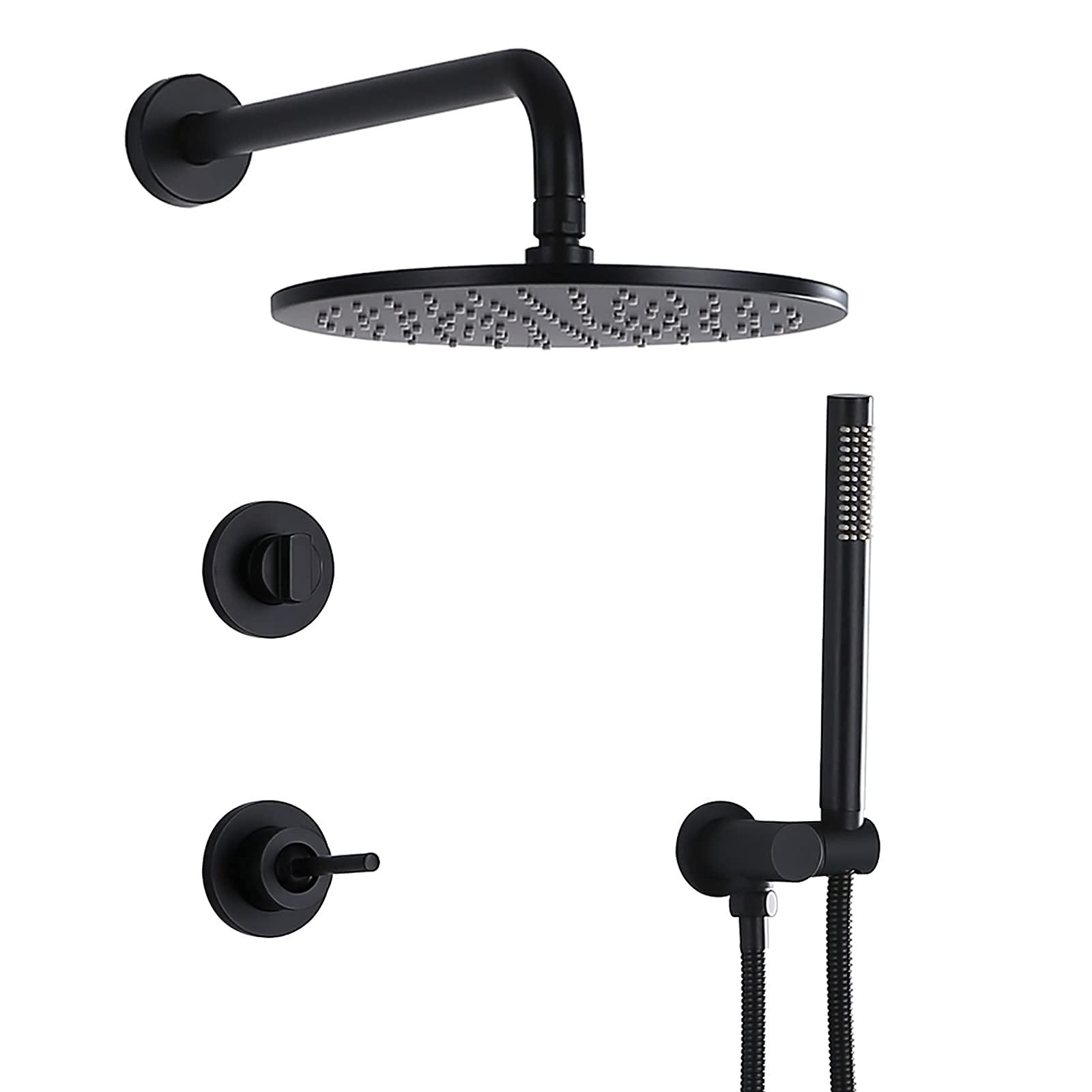 Système de douche noir dissimulé TY combiné eau chaude et froide