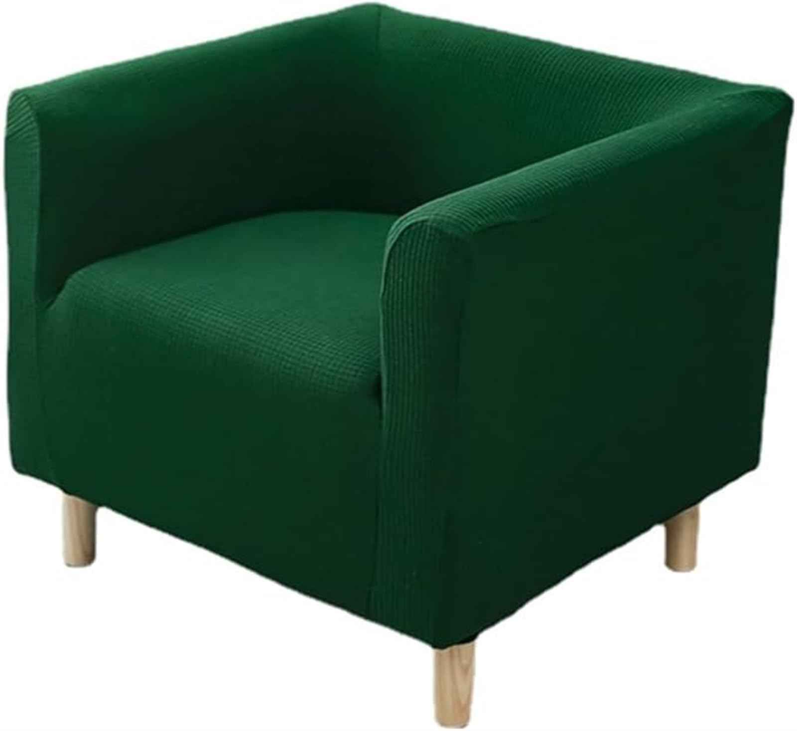 XWSM Square Tub Chair Cover Club Chair Slipcover Single Sofa Covers Covers Armchair Barrel Chair Protectors Covers For Living Room Bar Hotel (Color : Green, Size : One)