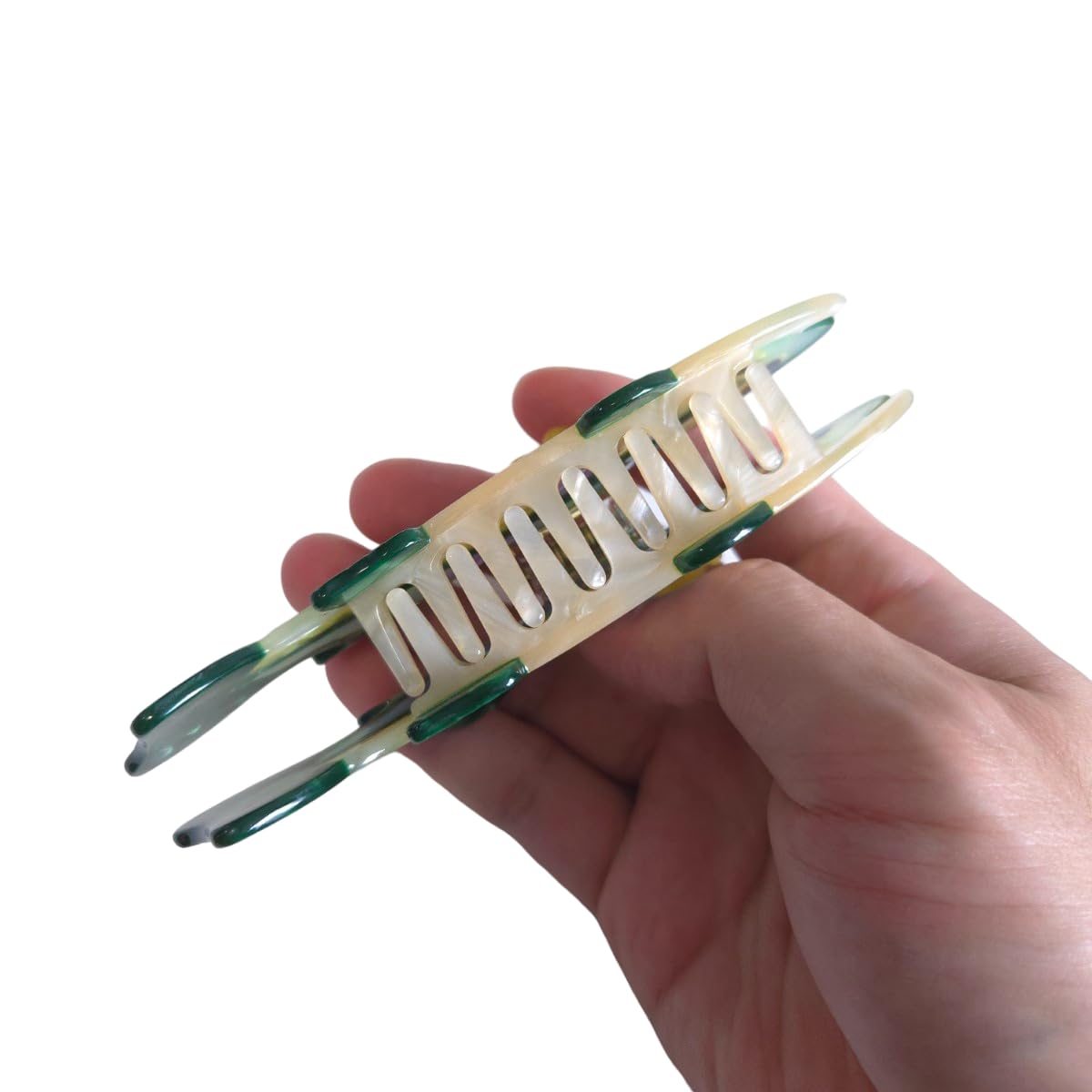 Novelty Aquatic Animals Hair Clips,Green Perch Fish Hair Clip,Cellulose Acetate Hair Clips,Big Claw Clips for Women - Image 6