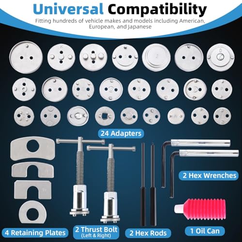 FreeTec 35 tlg Bremskolbenrücksteller Bremskolben Rücksteller Rückstellwerkzeug Kolben Zurückstellen