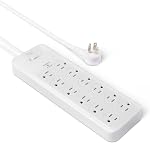 Amazon Basics 12-Outlet, 4000 Protecteur de la bande de puissance Joule, 8ft, noir