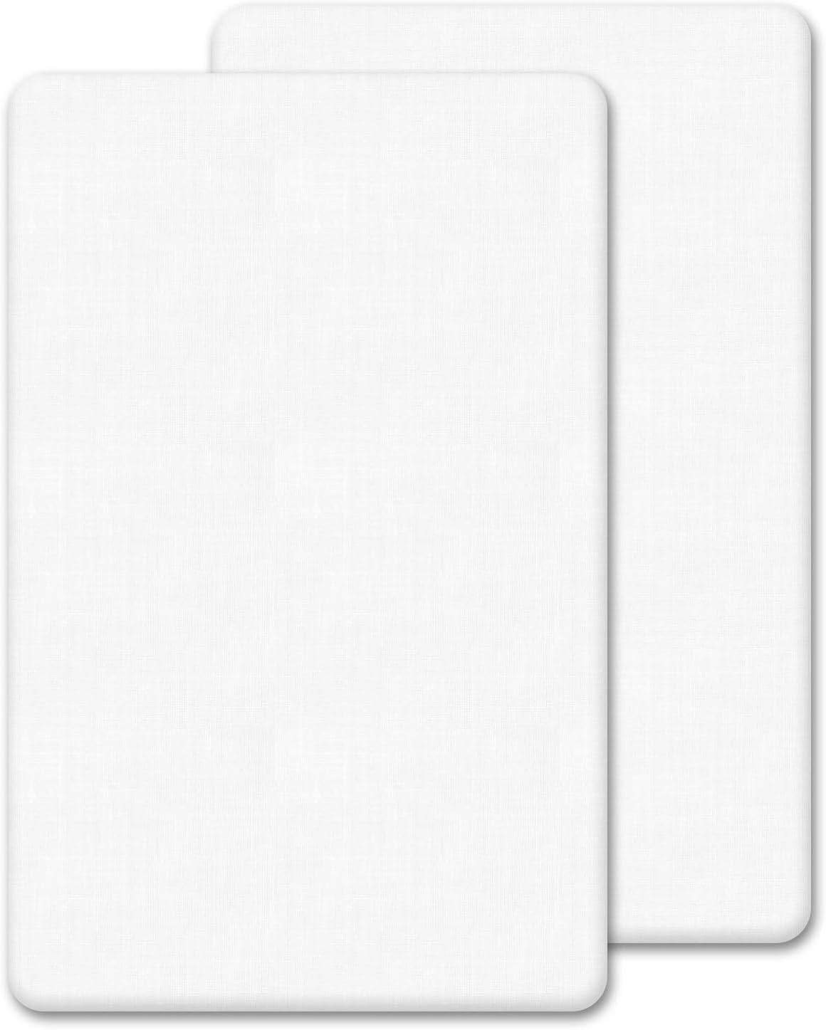 Hajran Linen Girls White 2 X Next To Me Compatible Crib Fitted Sheets (85 X 51 Cm) | Ultra Soft Brushed Microfibre Oeko-Tex Standard100 Sheets | Comfy & Breathable Sheets For & Boy (, 85X51 Cm)