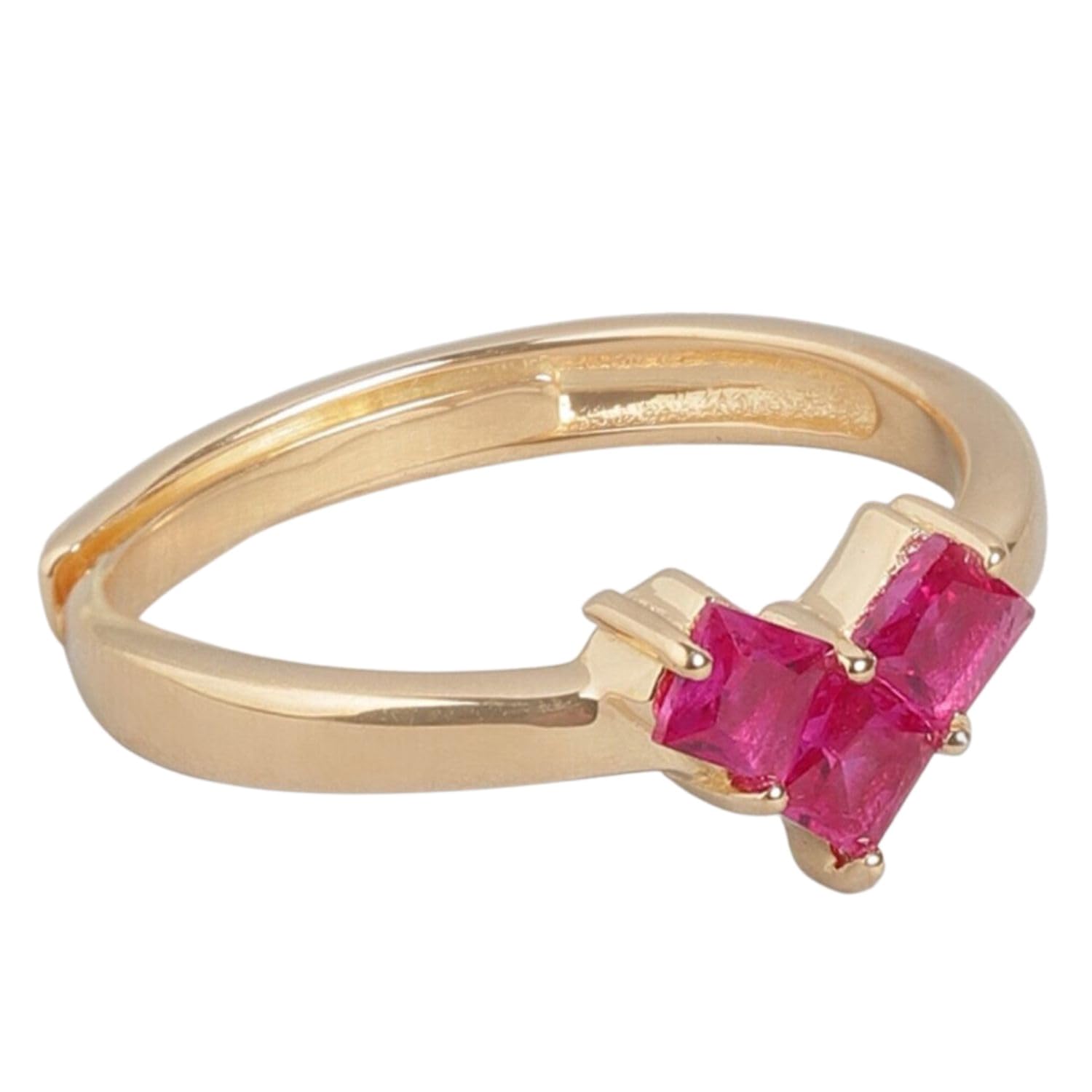 ZAVYA 925 Sterling Silver Designer Pink Cubic Zirconia CZ Heart Gold Plated Adjustable Ring | Gift for Women & Girls | With Certificate of Authenticity & 925 Hallmark (B0C7LRRJ1T) Amazon Price History, Amazon Price Tracker