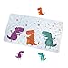 WARRAH Tapis de bain Bébé Antidérapant Tapis de Douche pour Enfants Anti Glisse avec Ventouses Puissantes Pour Salle de Bain sol et Baignoire en écologique PVC,70 x 40 cm (Dinosaure)