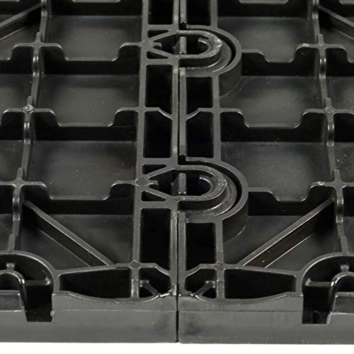 Greatmats Max Tile Wood Grain Interlocking Tiles For Basement, 20 Pack (Dark Oak Parquet) #TOP5