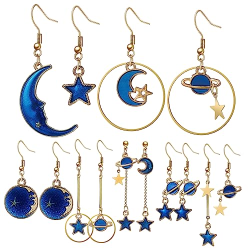 SOIMISS 7 Pares Pendientes Estrella Accesorios Para La Oreja Pendientes De Gancho De Moda Pendientes Bohemios Pendientes De Gancho Para Mujer Pendientes De Moda Para Mujer Metal