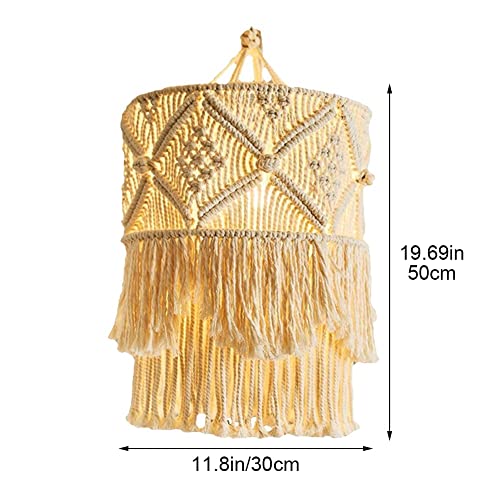Hanging couvercle de lampe en macramé pour décoration de lit - 5