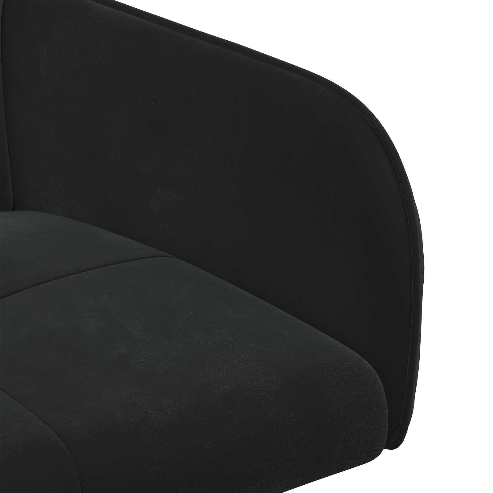 Lot de 6 chaises de salle à manger en velours noir - 59 x 56,5 x 86 cm - Rembourrées avec cadre en métal - Dossier incliné ergonomique - Pour cuisine, salon, chambre d'amis, restaurant