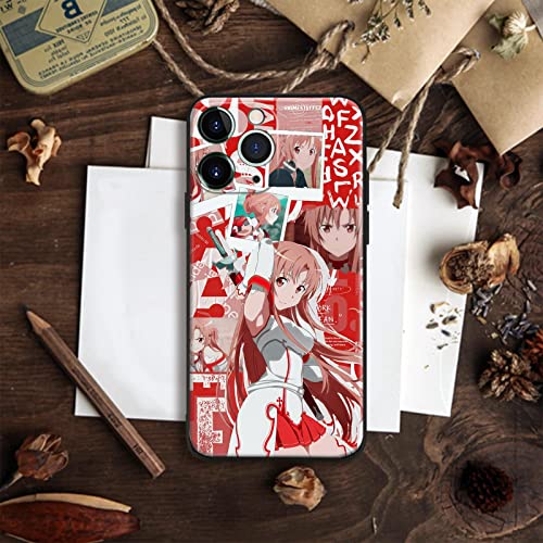 Heminjyjef Japanese Anime Non-Slip Manga Shell Design Pattern Anti-Drop Protective Cover Shockproof Phone Case (Yuuki Asuna Sao,For Iphone 11) #TOP6