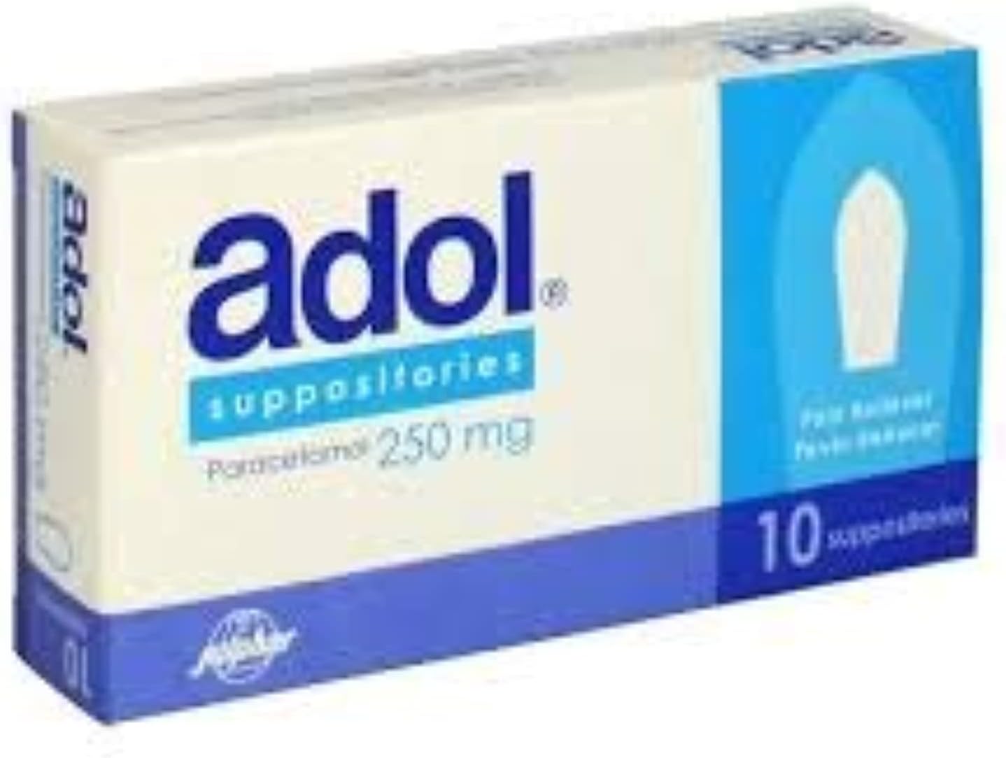 Adol 250mg Paracetamol Suppository 5 x 2 Blister Pack