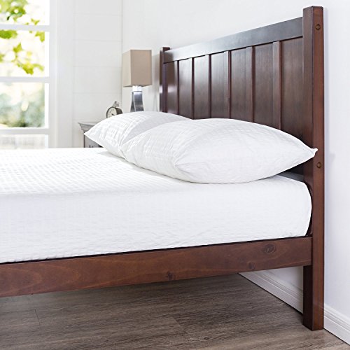 12" Zinus Vivek Deluxe Wood Platform Bed w/ Headboard, Queen 198.41
