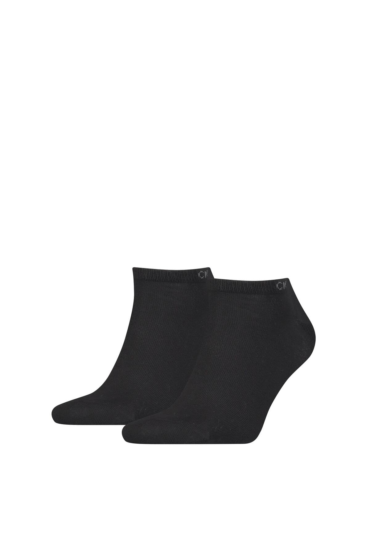 Calvin Klein mens Casual Men's Liner Socks 2 pack Sneaker, Black, 39/42
