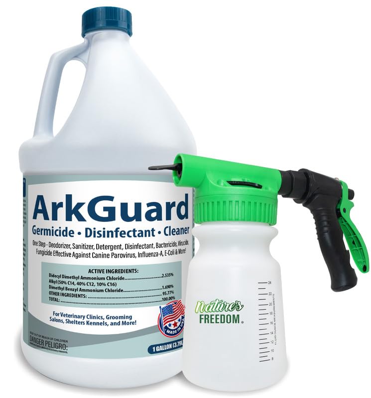 Kennel Disinfectant Concentrate with Hose-End Sprayer, 1 Gallon