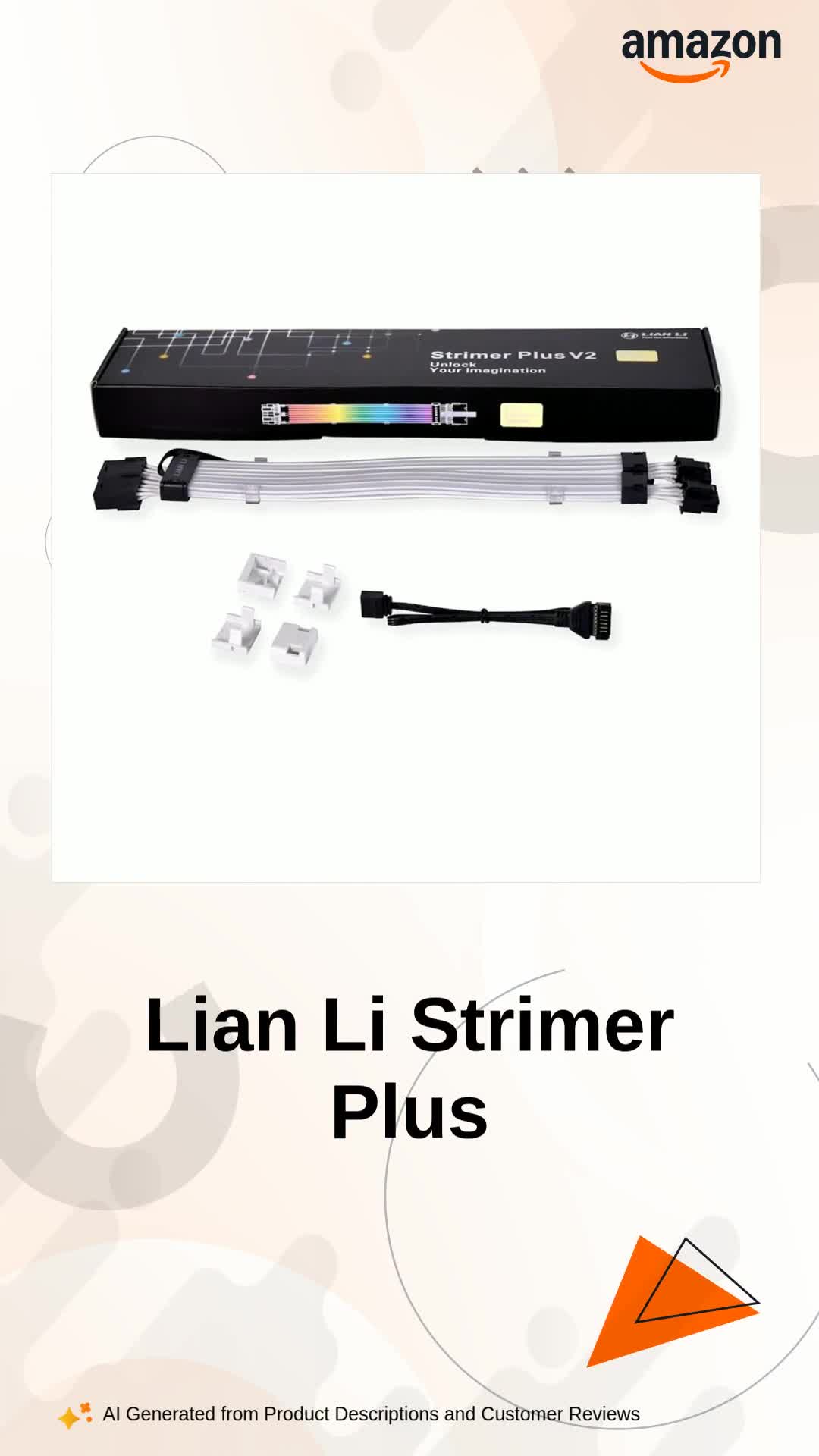 LIANLI STRIMER PLUS 8PIN V2 ARGBエクステンションケーブル