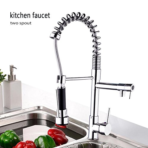 Kitchen Sink Faucets Pull Down Sprayer Single Handle Solid Stainless Steel Kitchen Mixer Tap #TOP5