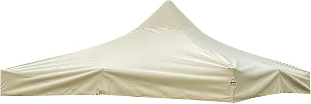 Woodside Replacement Gazebo Roof for 3mx3m Frame, Heavy Duty, Waterproof, Beige
