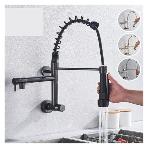 Grifo de cocina negro mate con diseño funcional 3