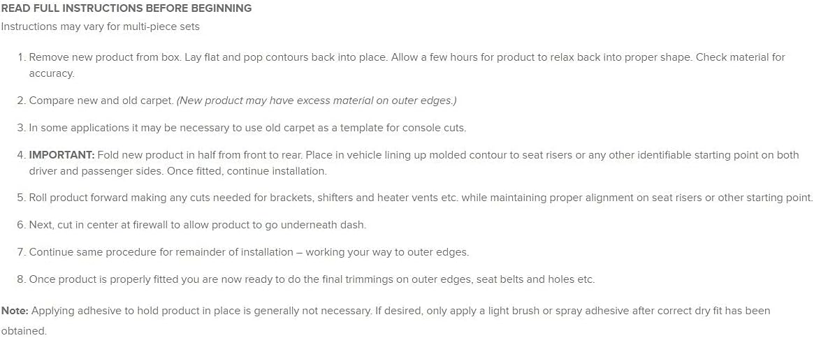 ACC Black Replacement Carpet Flooring Compatible with 1989-1995 Toyota Pickup Reg Cab 2 & 4WD Cutpile