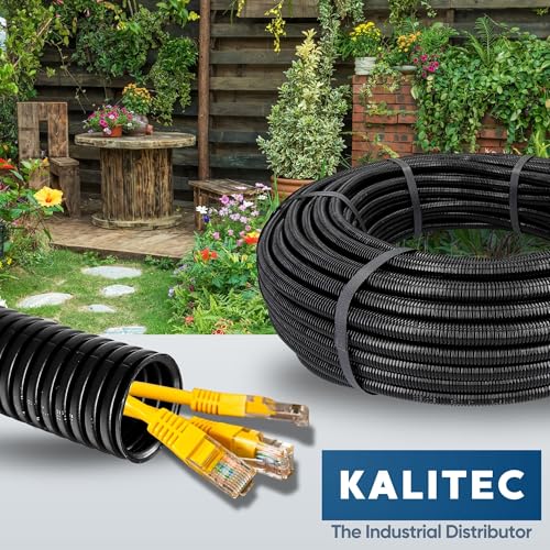 10 Meter Kalitec Wellrohr geschlossen NW 7,5 I ungeschlitzt Wellschlauch I Marderschutzrohr I Leerrohr I Kabelschutz AD 9,9 mm ID 6,9 mm