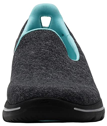 Skechers Skechers Women's Go Walk 5 Honor Sneaker, Black/Aqua, 7 M US