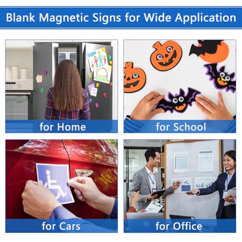 Image of 2 Pack Blank Car Magnets, 12 inch x 18 inch Custom Car Magnet Signs for Vehicle, Flexible Magnetic Bumper Sticker Sheet for Car to Advertise Business and Personalized Decal, Prevent Scratches Dents