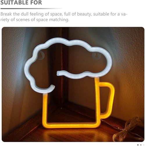 Miniatura 4 de Señal de neón de cerveza de borrador, luces de noche de guardería, letreros de neón para decoración de pared, cerveza, luz de noche, luz nocturna