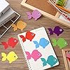 Eaasty 200 Pieces Fish Paper Cutouts for Bulletin Board Decorations Colorful Fish Shape Accents for Wall Decor Party Supply DIY Craft Projects(3.15 Inch) #4