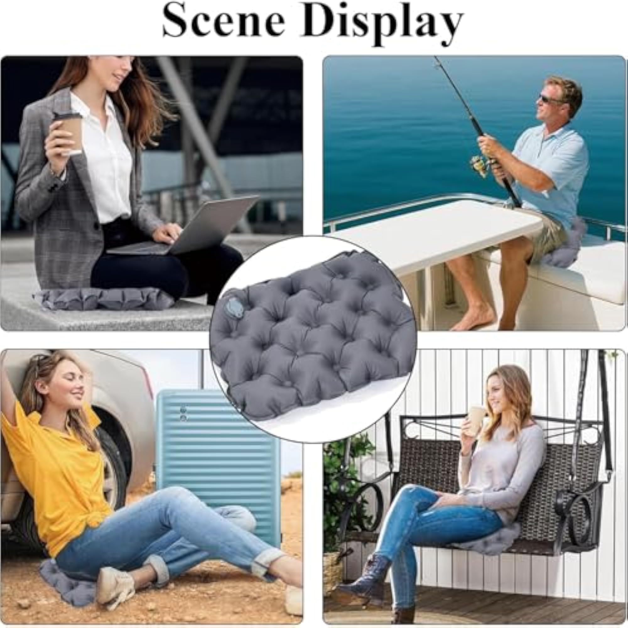 Portable Inflatable Stadium Seat Cushion for Adults