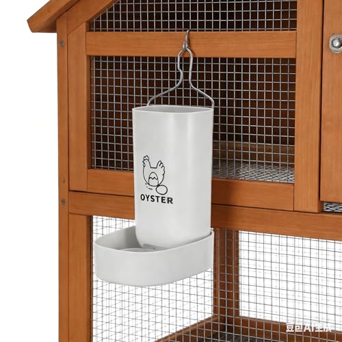Distributeur de nourriture suspendu pour poulets et mangeoire à grit murale - 7