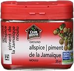 Club House, Quality Natural Herbs & Spices, Ground Allspice | piment , Plastic Can, 35g